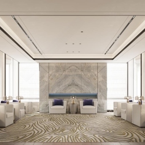 现代接待室3D模型下载